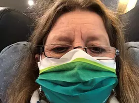 Inge Pirner mit Maske | VDR